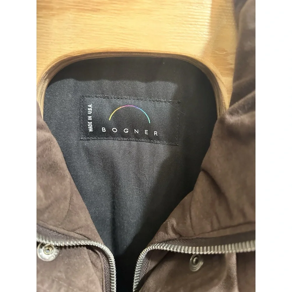 Bogner‎ Jacket Women Size 6 Ultra Suede 90s Vintage Ski Brown